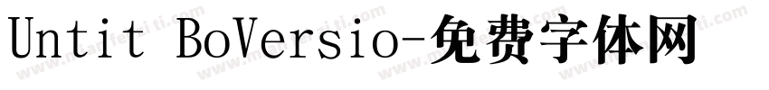 Untit BoVersio字体转换